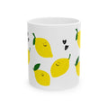 Happy Lemon Pattern Mug | Cute Citrus Ceramic Coffee Cup