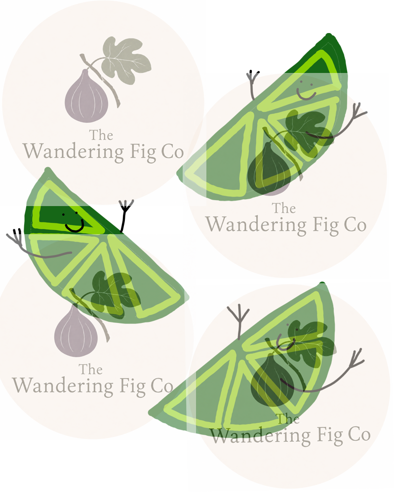 Happy Limes Illustration: Cheerful Fruit Artwork